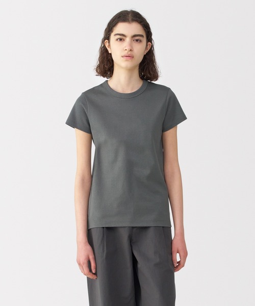 MUJI Labo(ムジラボ)の「〔MUJI Labo〕婦人 リネン混半袖Tシャツ(Tシャツ/カットソー・レディース・オフホワイト/ダークグレー/イエロー系/ネイビー・S/M/L/XL)」の11枚目の写真