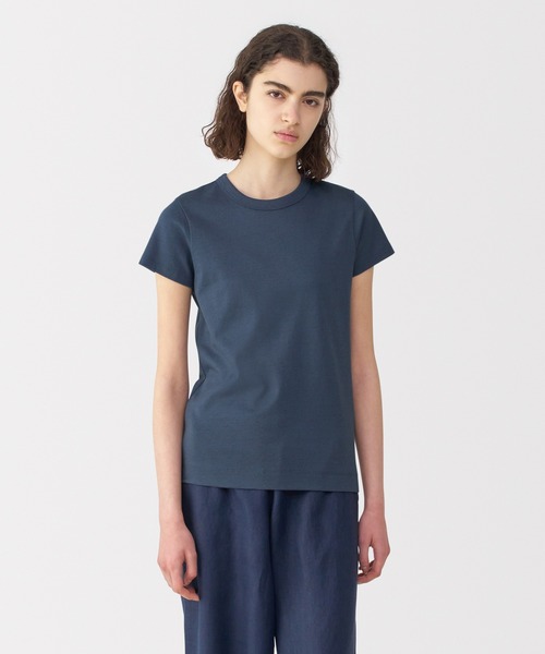 MUJI Labo(ムジラボ)の「〔MUJI Labo〕婦人 リネン混半袖Tシャツ(Tシャツ/カットソー・レディース・オフホワイト/ダークグレー/イエロー系/ネイビー・S/M/L/XL)」の17枚目の写真
