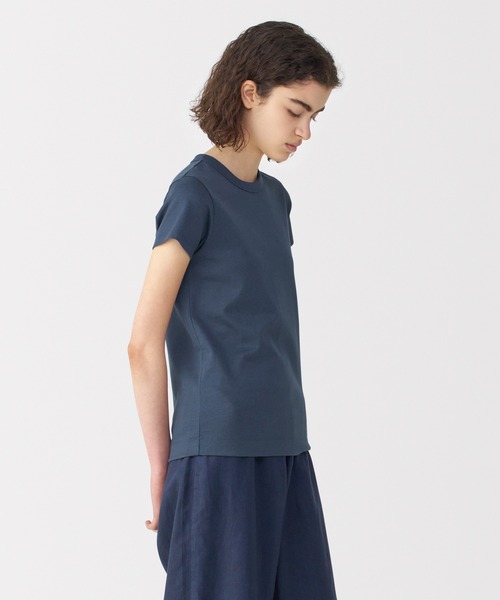 MUJI Labo(ムジラボ)の「〔MUJI Labo〕婦人 リネン混半袖Tシャツ(Tシャツ/カットソー・レディース・オフホワイト/ダークグレー/イエロー系/ネイビー・S/M/L/XL)」の18枚目の写真