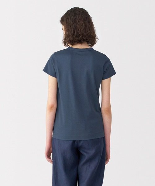 MUJI Labo(ムジラボ)の「〔MUJI Labo〕婦人 リネン混半袖Tシャツ(Tシャツ/カットソー・レディース・オフホワイト/ダークグレー/イエロー系/ネイビー・S/M/L/XL)」の19枚目の写真