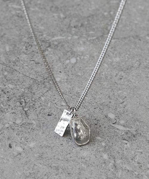 minsobi（ミンソビ）の「デュアルレイヤーペンダントネックレス（ネックレス・メンズ・シルバー・FREE）」の3枚目の写真