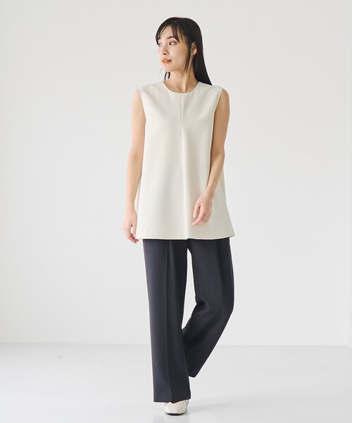 RONEL（ロネル）の「ノースリーブ フレアブラウス（シャツ/ブラウス・レディース・オフホワイト/ブラック/ライトブルー/ダークブラウン・S/M）」の5枚目の写真