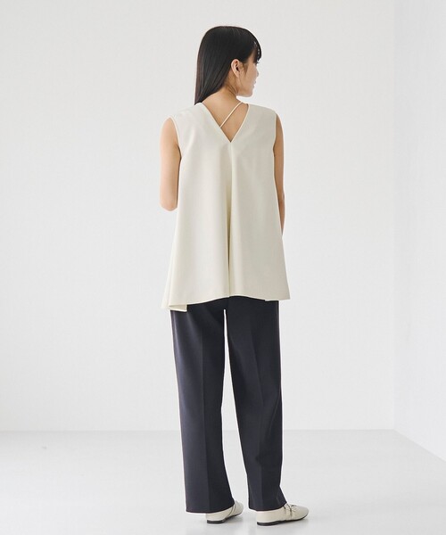 RONEL（ロネル）の「ノースリーブ フレアブラウス（シャツ/ブラウス・レディース・オフホワイト/ブラック/ライトブルー/ダークブラウン・S/M）」の11枚目の写真