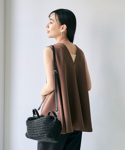 RONEL（ロネル）の「ノースリーブ フレアブラウス（シャツ/ブラウス・レディース・オフホワイト/ブラック/ライトブルー/ダークブラウン・S/M）」の17枚目の写真