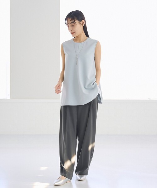 RONEL（ロネル）の「ノースリーブ フレアブラウス（シャツ/ブラウス・レディース・オフホワイト/ブラック/ライトブルー/ダークブラウン・S/M）」の20枚目の写真