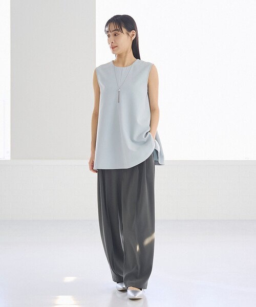 RONEL（ロネル）の「ノースリーブ フレアブラウス（シャツ/ブラウス・レディース・オフホワイト/ブラック/ライトブルー/ダークブラウン・S/M）」の21枚目の写真