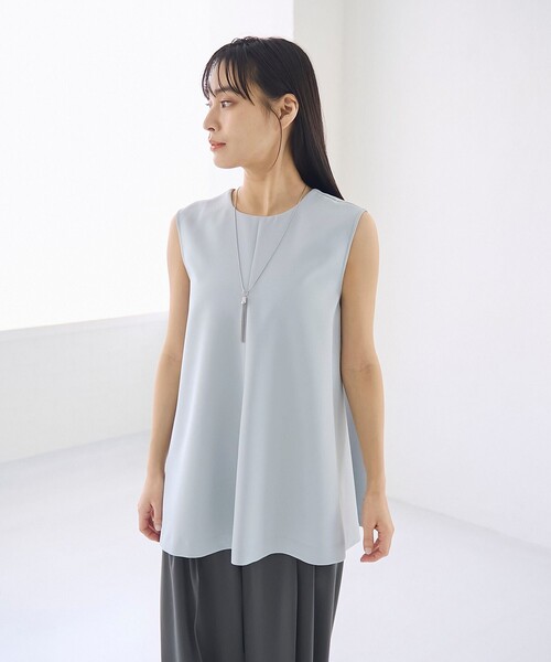 RONEL（ロネル）の「ノースリーブ フレアブラウス（シャツ/ブラウス・レディース・オフホワイト/ブラック/ライトブルー/ダークブラウン・S/M）」の22枚目の写真