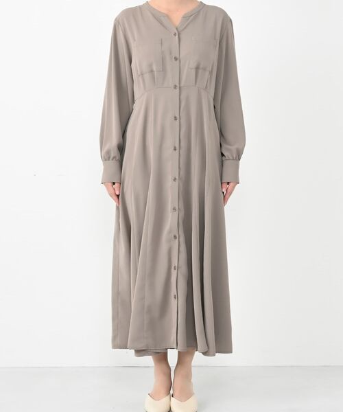 COHINA（コヒナ）の「スキッパーネックマチフレアとろみワンピース 【低身長・小柄女性】（ワンピース・レディース・ネイビー/グリーン/ベージュ・SHORT/REGULAR）」の19枚目の写真