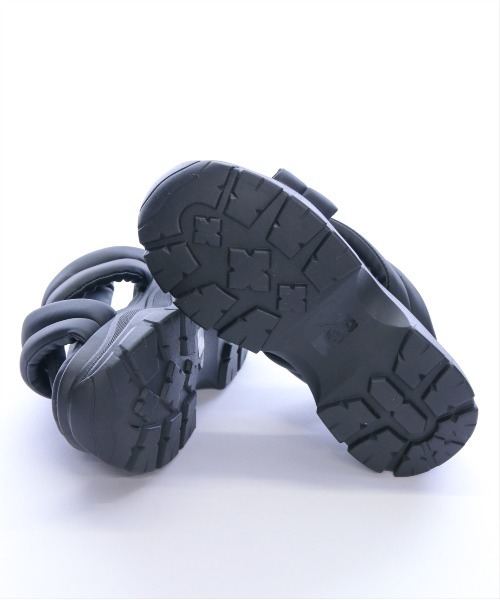 clear（クリア）の「厚底スニーカーサンダル[着回し力抜群 カジュアル クロスベルト]（サンダル・レディース・アイボリー/ブラック・M/L）」の6枚目の写真