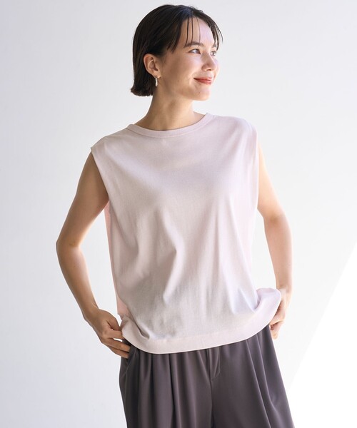 UNFILO(アンフィーロ)の「ドライタッチフライス ノースリーブT(Tシャツ/カットソー・レディース・ホワイト系/グレー系/ピンク系/ブラック系・X-LARGE)」の6枚目の写真