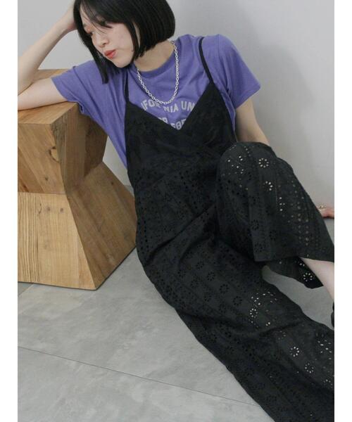 Samansa Mos2 blue（サマンサモスモスブルー）の「カットワークサロペット（その他パンツ・レディース・オフホワイト/ブラック・F）」の21枚目の写真