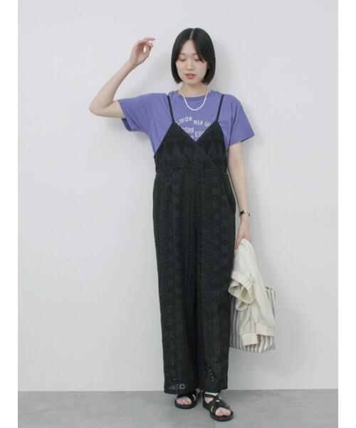 Samansa Mos2 blue（サマンサモスモスブルー）の「カットワークサロペット（その他パンツ・レディース・オフホワイト/ブラック・F）」の18枚目の写真