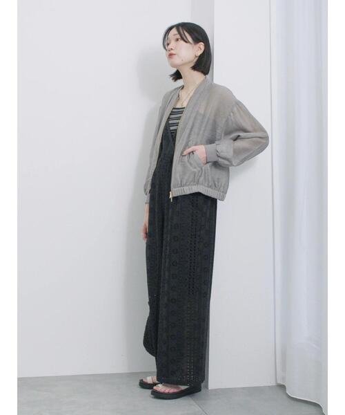 Samansa Mos2 blue（サマンサモスモスブルー）の「カットワークサロペット（その他パンツ・レディース・オフホワイト/ブラック・F）」の11枚目の写真