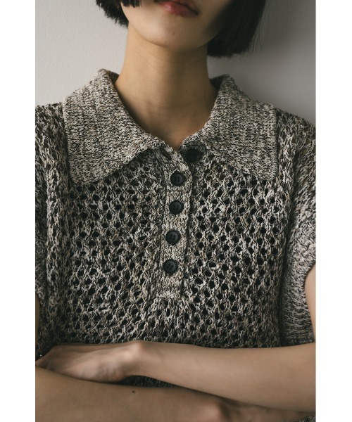 STYLEMIXER（スタイルミキサー）の「【再入荷！】クロシェポロニット（ニット/セーター・レディース・ホワイト/レッド/ブラック・FREE）」の22枚目の写真