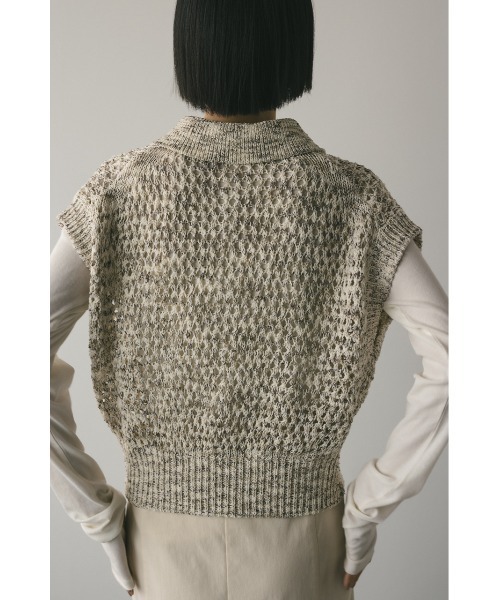 STYLEMIXER（スタイルミキサー）の「【再入荷！】クロシェポロニット（ニット/セーター・レディース・ホワイト/レッド/ブラック・FREE）」の13枚目の写真