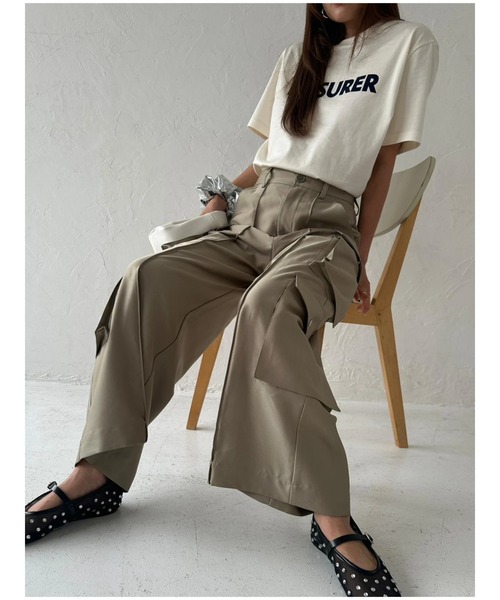 TRUNC(トランクエイティーエイト)の「Glossy Cargo Pants(カーゴパンツ・レディース・ネイビー/カーキ・FREE)」の15枚目の写真