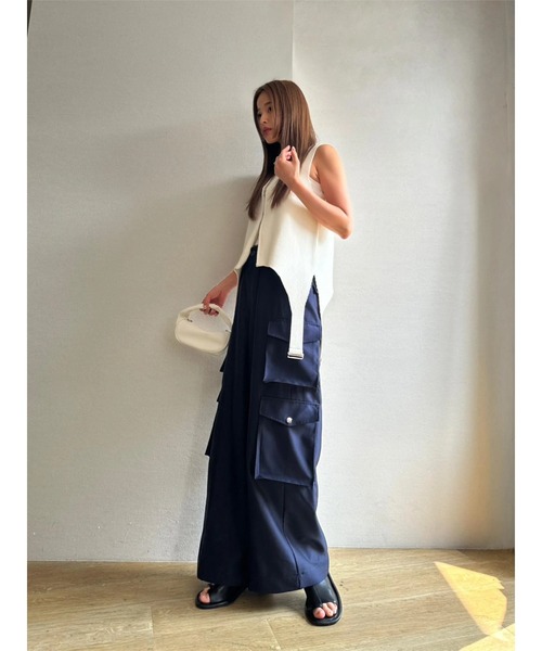 TRUNC(トランクエイティーエイト)の「Glossy Cargo Pants(カーゴパンツ・レディース・ネイビー/カーキ・FREE)」の19枚目の写真