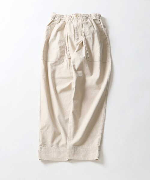 JOURNAL STANDARD relume（ジャーナルスタンダード　レリューム）の「HOUSE HOLD / ハウスホールド コットンリネンベイカーパンツ（チノパンツ・メンズ・ブラック/アイボリー/カーキ/サファリグリーン・SMALL/MEDIUM/LARGE）」の6枚目の写真