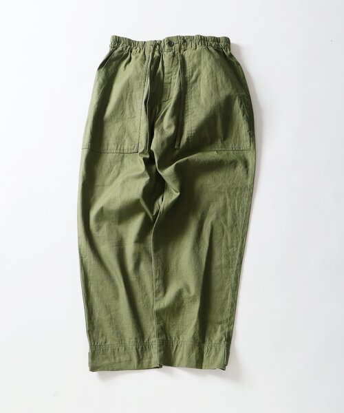 JOURNAL STANDARD relume（ジャーナルスタンダード　レリューム）の「HOUSE HOLD / ハウスホールド コットンリネンベイカーパンツ（チノパンツ・メンズ・ブラック/アイボリー/カーキ/サファリグリーン・SMALL/MEDIUM/LARGE）」の8枚目の写真