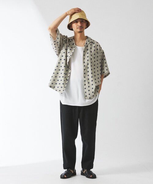 JOURNAL STANDARD relume（ジャーナルスタンダード　レリューム）の「HOUSE HOLD / ハウスホールド コットンリネンベイカーパンツ（チノパンツ・メンズ・ブラック/アイボリー/カーキ/サファリグリーン・SMALL/MEDIUM/LARGE）」の9枚目の写真