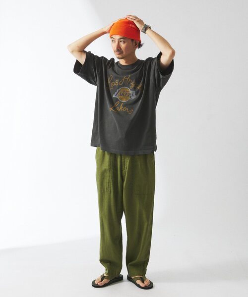 JOURNAL STANDARD relume（ジャーナルスタンダード　レリューム）の「HOUSE HOLD / ハウスホールド コットンリネンベイカーパンツ（チノパンツ・メンズ・ブラック/アイボリー/カーキ/サファリグリーン・SMALL/MEDIUM/LARGE）」の12枚目の写真