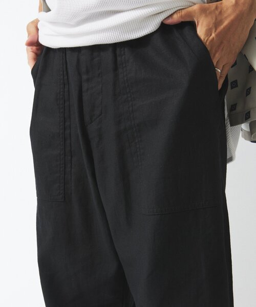 JOURNAL STANDARD relume（ジャーナルスタンダード　レリューム）の「HOUSE HOLD / ハウスホールド コットンリネンベイカーパンツ（チノパンツ・メンズ・ブラック/アイボリー/カーキ/サファリグリーン・SMALL/MEDIUM/LARGE）」の17枚目の写真