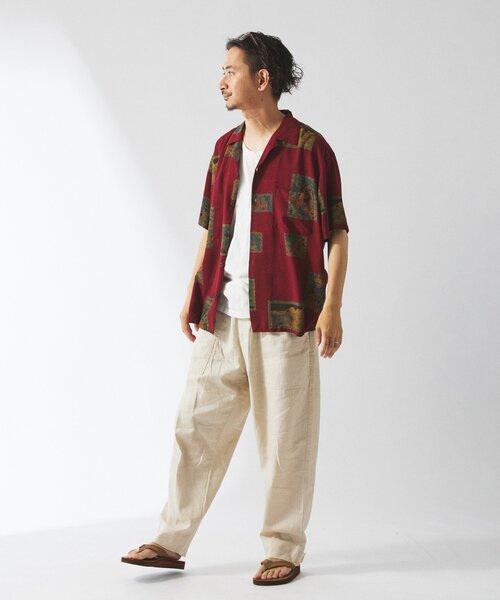 JOURNAL STANDARD relume（ジャーナルスタンダード　レリューム）の「HOUSE HOLD / ハウスホールド コットンリネンベイカーパンツ（チノパンツ・メンズ・ブラック/アイボリー/カーキ/サファリグリーン・SMALL/MEDIUM/LARGE）」の19枚目の写真