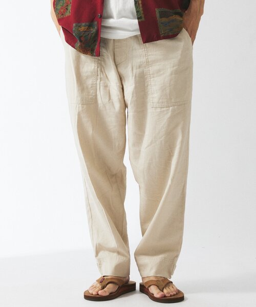 JOURNAL STANDARD relume（ジャーナルスタンダード　レリューム）の「HOUSE HOLD / ハウスホールド コットンリネンベイカーパンツ（チノパンツ・メンズ・ブラック/アイボリー/カーキ/サファリグリーン・SMALL/MEDIUM/LARGE）」の21枚目の写真