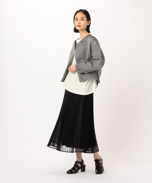 T／Cレース プリーツスカート