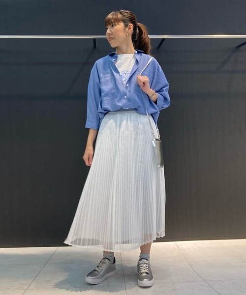 Gabardine K.T（ギャバジンケーティー）の「T／Cレース プリーツスカート（スカート・レディース・ブラック/ホワイト・9号）」の17枚目の写真