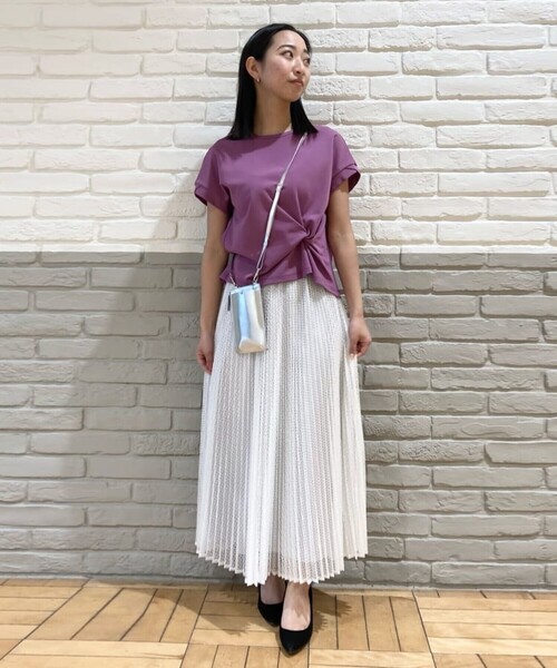 Gabardine K.T（ギャバジンケーティー）の「T／Cレース プリーツスカート（スカート・レディース・ブラック/ホワイト・9号）」の18枚目の写真