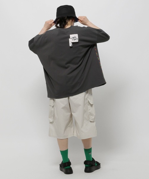 WIGGLE WIGGLE（ウィグルウィグル）の「【wiggle wiggle(ウィグルウィグル)】コラボモチーフTシャツ（Tシャツ/カットソー・レディース・チャコール/ブルー/ナチュラル/オフホワイト・LARGE/MEDIUM）」の11枚目の写真