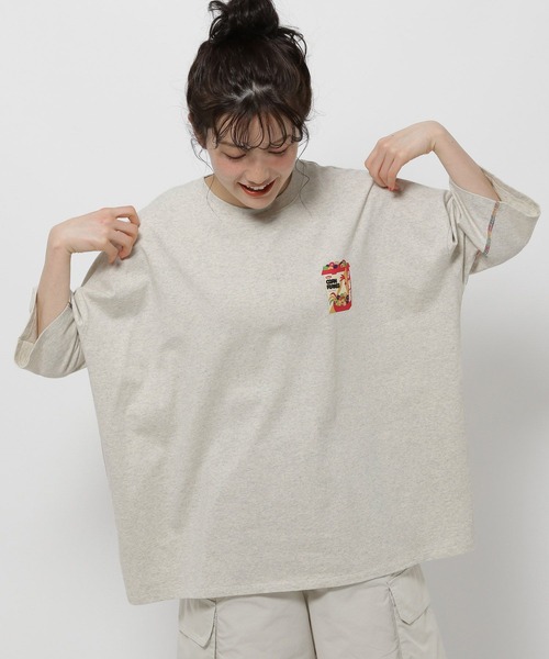 WIGGLE WIGGLE（ウィグルウィグル）の「【wiggle wiggle(ウィグルウィグル)】コラボモチーフTシャツ（Tシャツ/カットソー・レディース・チャコール/ブルー/ナチュラル/オフホワイト・LARGE/MEDIUM）」の15枚目の写真