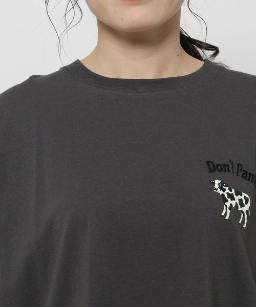 WIGGLE WIGGLE（ウィグルウィグル）の「【wiggle wiggle(ウィグルウィグル)】コラボモチーフTシャツ（Tシャツ/カットソー・レディース・チャコール/ブルー/ナチュラル/オフホワイト・LARGE/MEDIUM）」の22枚目の写真