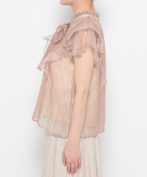 mysty woman（ミスティウーマン）の「フレアスリーブ2WAYブラウス　 493901（シャツ/ブラウス・レディース・ピンク/アイボリー/ブラック・FREE）」の11枚目の写真