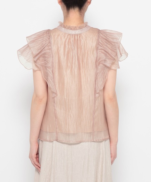 mysty woman（ミスティウーマン）の「フレアスリーブ2WAYブラウス　 493901（シャツ/ブラウス・レディース・ピンク/アイボリー/ブラック・FREE）」の12枚目の写真