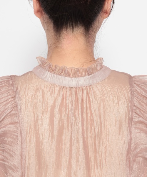 mysty woman（ミスティウーマン）の「フレアスリーブ2WAYブラウス　 493901（シャツ/ブラウス・レディース・ピンク/アイボリー/ブラック・FREE）」の13枚目の写真