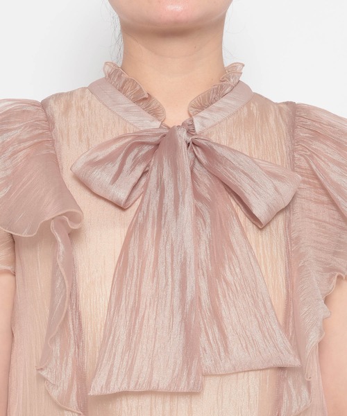 mysty woman（ミスティウーマン）の「フレアスリーブ2WAYブラウス　 493901（シャツ/ブラウス・レディース・ピンク/アイボリー/ブラック・FREE）」の16枚目の写真