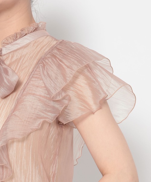 mysty woman（ミスティウーマン）の「フレアスリーブ2WAYブラウス　 493901（シャツ/ブラウス・レディース・ピンク/アイボリー/ブラック・FREE）」の17枚目の写真