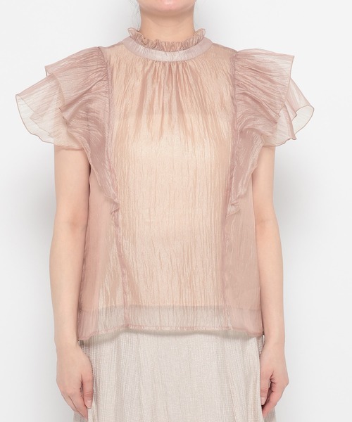 mysty woman（ミスティウーマン）の「フレアスリーブ2WAYブラウス　 493901（シャツ/ブラウス・レディース・ピンク/アイボリー/ブラック・FREE）」の14枚目の写真