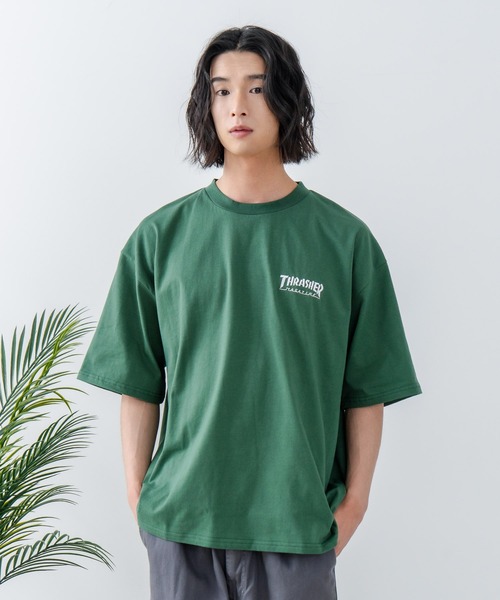 セール】【THRASHER/スラッシャー】ワンポイント 刺繍Tシャツ（T