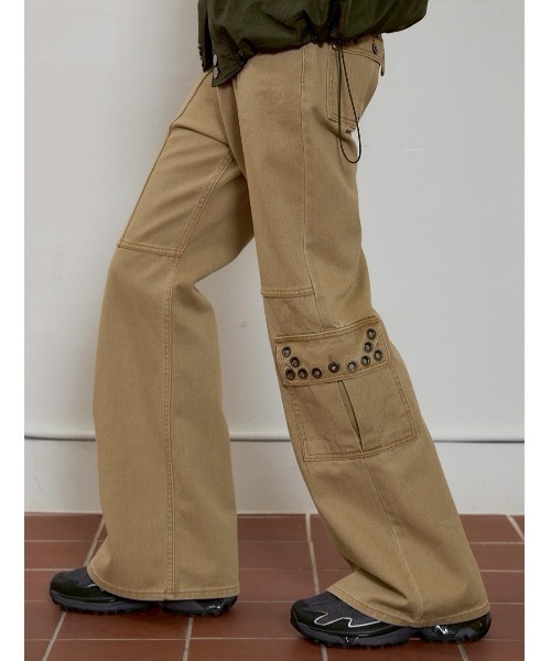 ESC STUDIO（イーエスシースタジオ）の「【ESC STUDIO】eyelet denim bootcut pants / 【イーエスシースタジオ】アイレットブーツカットデニムパンツ（デニムパンツ・メンズ・ブラック/ベージュ・S/M）」の21枚目の写真