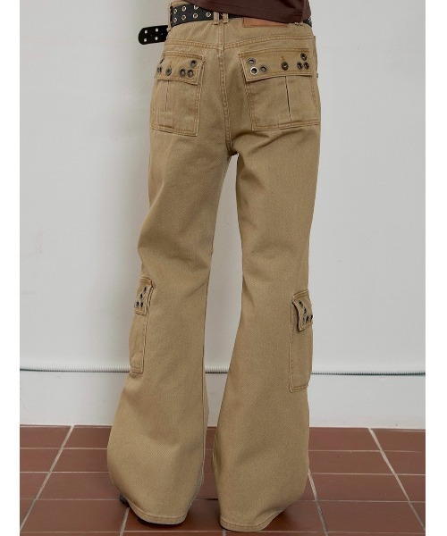 セール】【ESC STUDIO】eyelet denim bootcut pants