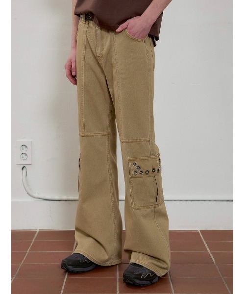 セール】【ESC STUDIO】eyelet denim bootcut pants
