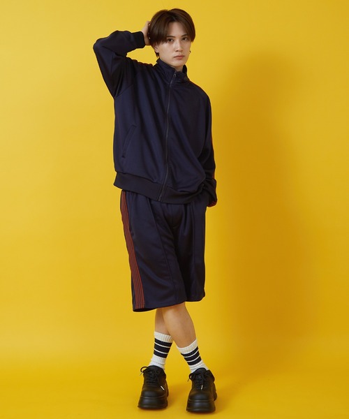 SIDEWAY STANCE（サイドウェイスタンス）の「【SIDEWAY STANCE】ライン ジャージ ハーフパンツ（その他パンツ・メンズ・ブラック/ホワイト/ネイビー・SMALL/MEDIUM/LARGE）」の22枚目の写真