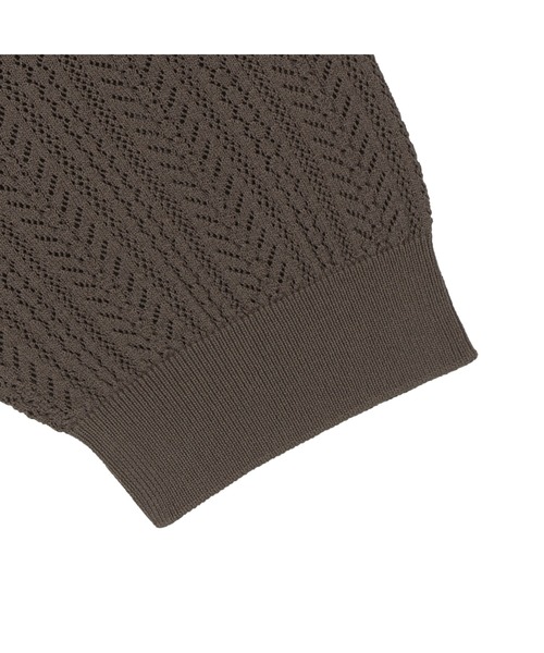 TOKYO SHIRTS(トウキョウシャツ)の「レディースニット 袖透かし プルオーバー(ニット/セーター・レディース・ブラウン/ネイビー・M/L/LL)」の5枚目の写真