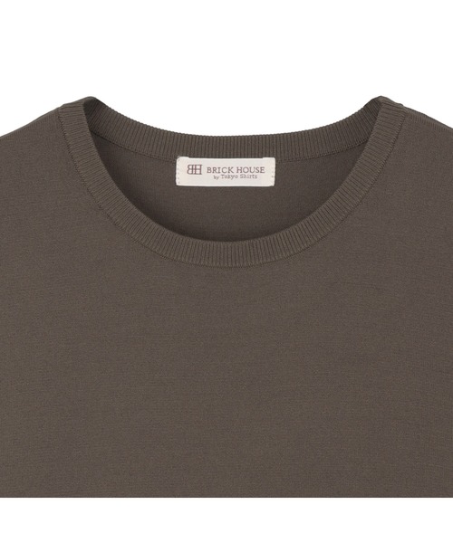 TOKYO SHIRTS(トウキョウシャツ)の「レディースニット 袖透かし プルオーバー(ニット/セーター・レディース・ブラウン/ネイビー・M/L/LL)」の4枚目の写真