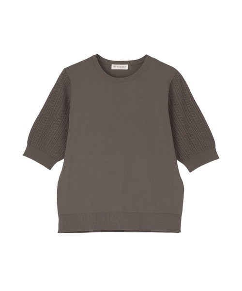 TOKYO SHIRTS(トウキョウシャツ)の「レディースニット 袖透かし プルオーバー(ニット/セーター・レディース・ブラウン/ネイビー・M/L/LL)」の14枚目の写真