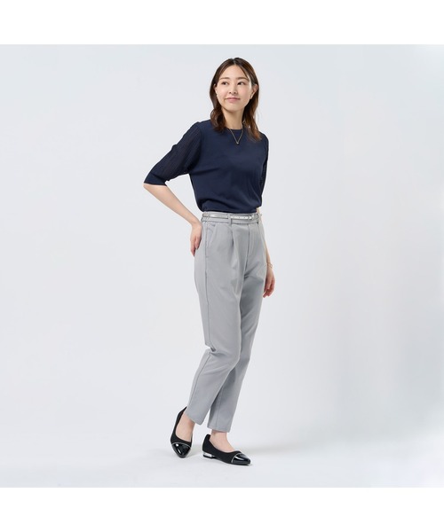 TOKYO SHIRTS(トウキョウシャツ)の「レディースニット 袖透かし プルオーバー(ニット/セーター・レディース・ブラウン/ネイビー・M/L/LL)」の16枚目の写真