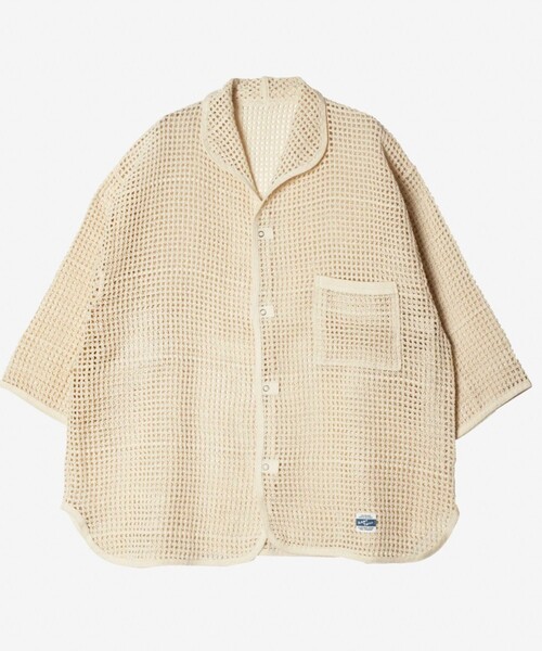 ARMY TWILL（アーミーツイル）の「【ARMY TWILL/アーミーツイル】Cotton Mesh Shirt コットンメッシュシャツ（シャツ/ブラウス・メンズ・アイボリー/ブラック・S/M/L）」の2枚目の写真